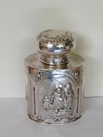 Prachtige 19e eeuwse theedoos in sterling zilver, Ophalen of Verzenden, Zilver