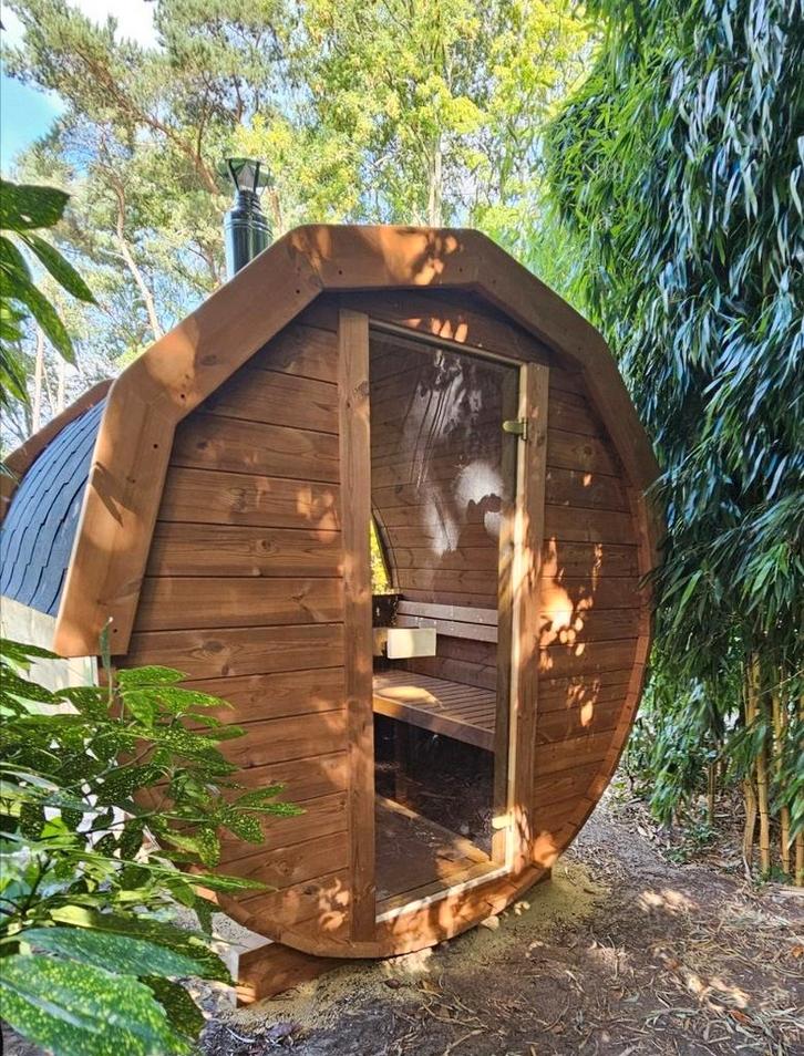 2M Barrel Sauna Gratis Levering en Plaatsing, Sport en Fitness, Sauna, Nieuw, Ophalen of Verzenden