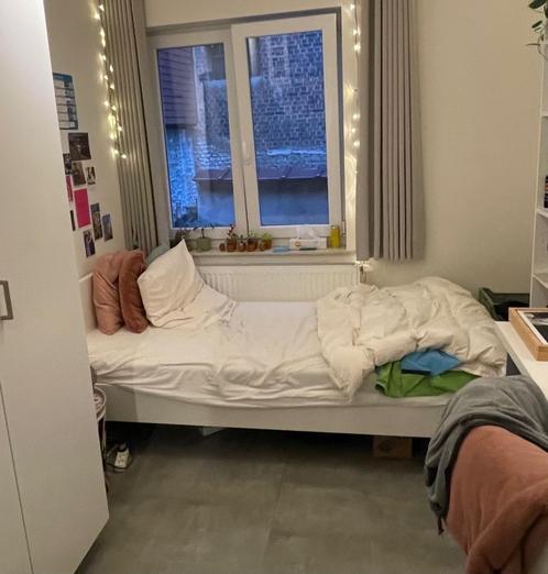 1 persoonsbed IKEA (90x200), Huis en Inrichting, Slaapkamer | Bedden, Zo goed als nieuw, 90 cm, 200 cm, Hout, Wit, Ophalen
