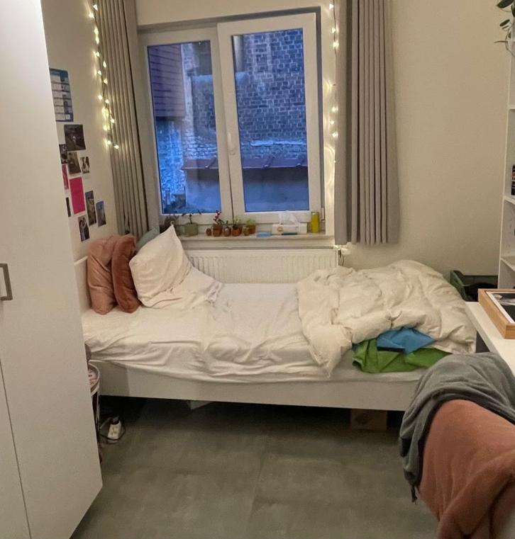 1 persoonsbed IKEA (90x200), Huis en Inrichting, Slaapkamer | Bedden, Zo goed als nieuw, 90 cm, 200 cm, Hout, Wit, Ophalen