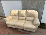 Canapé 3 places en cuir véritable, Maison & Meubles, Enlèvement, Cuir