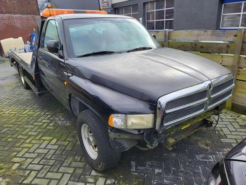 Dodge Ram D 200 Oprijwagen, Auto's, Bestelwagens en Lichte vracht, Bedrijf, Metaalkleur, LPG, Automaat, Zwart