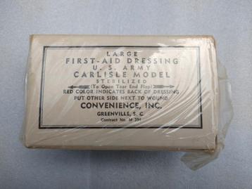 US Army Large First Aid Dressing Carlisle model karton