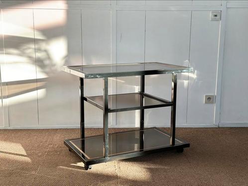 Fedam bartrolley, 1980’s, Huis en Inrichting, Tafels | Sidetables, Rond, Glas, Ophalen