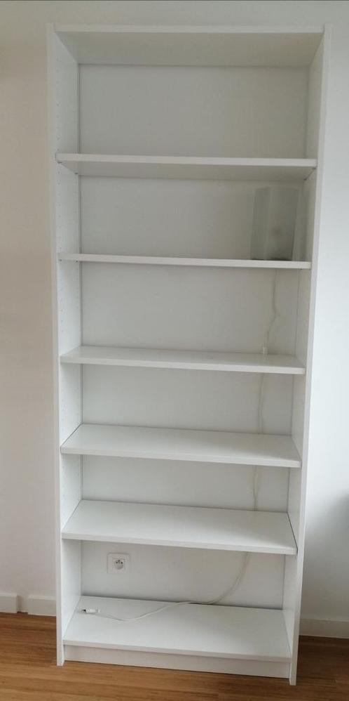 Billy boekenkast, wit, 80x28x202 cm, Huis en Inrichting, Kasten | Boekenkasten, Gebruikt, Ophalen