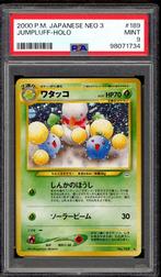 Jumpluff Holo PSA 9 - #189 - Japanese Neo 2000, Hobby en Vrije tijd, Verzamelkaartspellen | Pokémon, Verzenden, Zo goed als nieuw