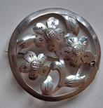TEKA Theodor Klotz 835 silver floral broche 1930 Jugendstil, Bijoux, Sacs & Beauté, Broches, Enlèvement ou Envoi, Argent, Argent