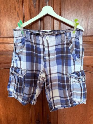 Blauw/grijze geruite short - Angelo Litrico - T50 beschikbaar voor biedingen