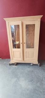 Vitrine en chêne aerogommer, Comme neuf, Chêne