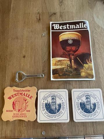 Westmalle Reclame materiaal: viltjes, folder en opener. beschikbaar voor biedingen