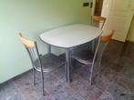 Table et chaises de cuisine, Comme neuf, 100 à 150 cm, 50 à 100 cm, Enlèvement