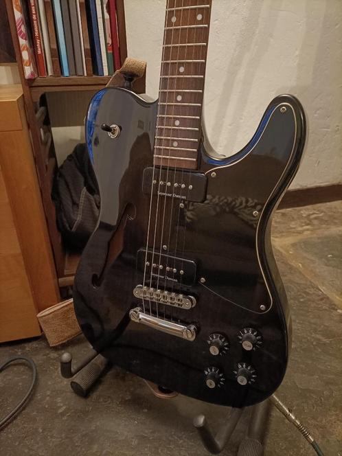 Fender Jim adkins ja 90 noire thinline, Muziek en Instrumenten, Snaarinstrumenten | Gitaren | Elektrisch, Zo goed als nieuw, Semi-solid body
