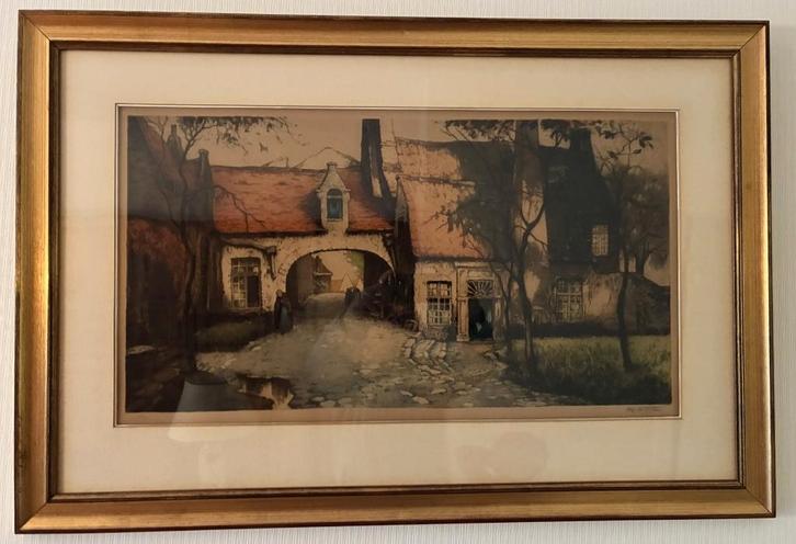 Lithografie van Afred Van Neste, Antiek en Kunst, Kunst | Litho's en Zeefdrukken, Ophalen