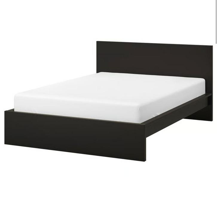 Ikea malm 160x200, Huis en Inrichting, Slaapkamer | Bedden, Gebruikt, Zwart, Ophalen