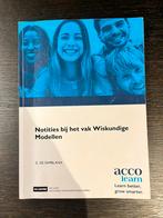 Gorik De Samblanx - Notities bij het vak Wiskundige Modellen, Enlèvement ou Envoi, Comme neuf, Gorik De Samblanx