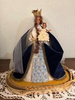 Mariabeeld met kindje Jezus onder grote glazen stolp, Antiek en Kunst, Ophalen