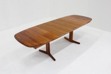 Vintage deense ovalen uitschuifbare eettafel tafel massief  beschikbaar voor biedingen