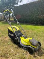 Ryobi draadloze elektrische grasmaaier incl 2 accu en lader, Tuin en Terras, Grasmaaiers, Ophalen, Gebruikt, Elektrische grasmaaier