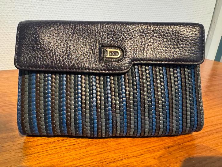 Delvaux etui toile du cuir, Handtassen en Accessoires, Portemonnees, Zo goed als nieuw, Blauw, Leder, Ophalen of Verzenden