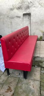 Lange zetel voor horeca of cafe, 300 cm of meer, Minder dan 75 cm, Leer, Ophalen of Verzenden