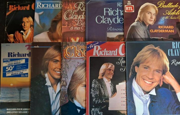 Lot 10 x Lp Vinyl - Richard Clayderman, Cd's en Dvd's, Vinyl | Klassiek, Gebruikt, Romantiek, Kamermuziek, 12 inch, Ophalen of Verzenden