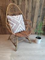 Vintage rotan (tuin) stoel - Ibiza / Boho style, Ophalen, Gebruikt, Riet of Rotan