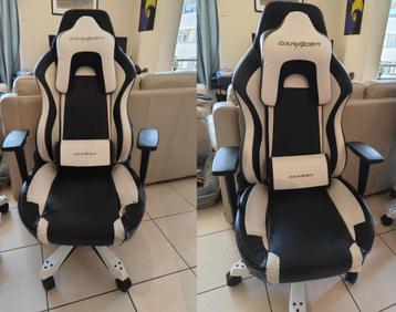 2x Gaming Chair/DXRacer Work W06 Zwart/Wit - Ophalen beschikbaar voor biedingen