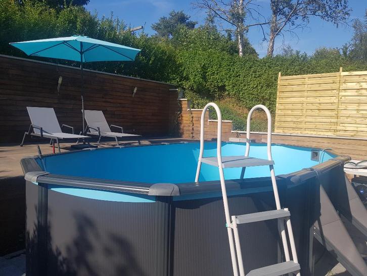 GRE-zwembad, Tuin en Terras, Zwembaden, Zo goed als nieuw, Opzetzwembad, 80 tot 120 cm, 400 cm of meer, 300 cm of meer, Rechthoekig