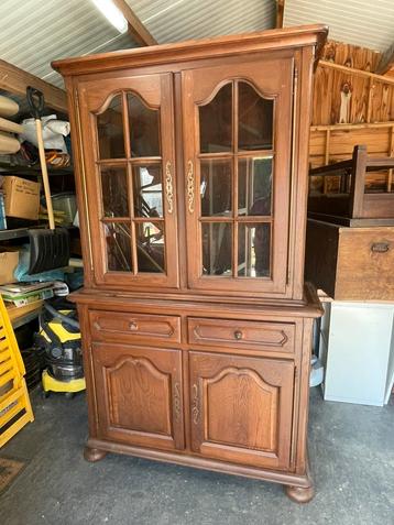 Vitrine en chêne, Enlèvement, Utilisé, Eiken buffetkast