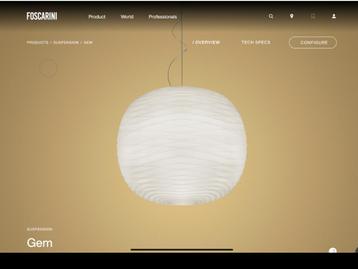 Lampe suspension FOSCARINI GEM beschikbaar voor biedingen