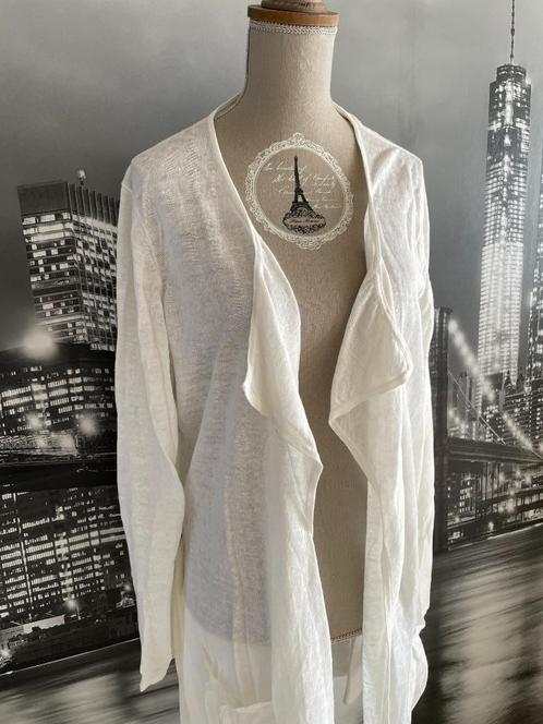 prachtige lichte witte zomer cardigan - Louise - XL, Kleding | Dames, Truien en Vesten, Zo goed als nieuw, Maat 46/48 (XL) of groter
