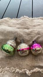 3 oude antieke ajeko kerstballen, Diversen, Ophalen of Verzenden, Zo goed als nieuw