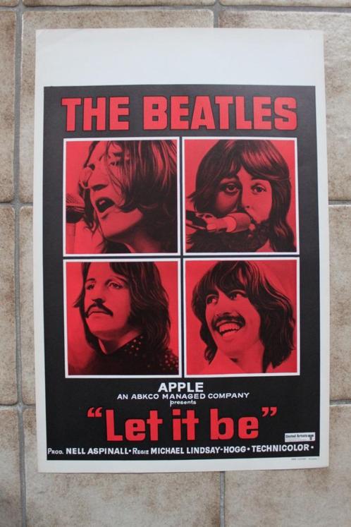 filmaffiche The Beatles Let It Be 1970 filmposter, Verzamelen, Posters, Zo goed als nieuw, Film en Tv, A1 t/m A3, Rechthoekig Staand