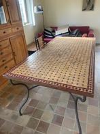 Tuintafel en stoelen mozaiek, Ophalen, Gebruikt, Rechthoekig, Overige materialen