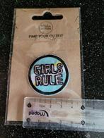 Strijkapplicatie / patch Girls rule, Enlèvement, Neuf