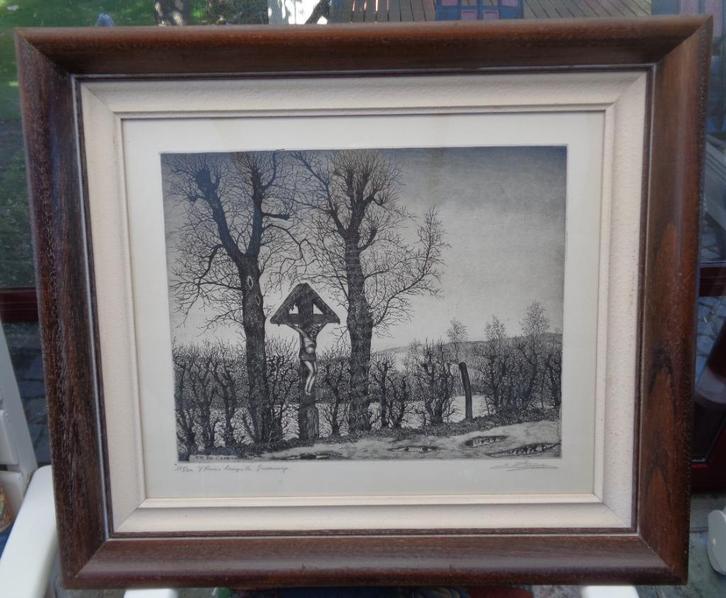 ets Emiel de Cooman, Antiek en Kunst, Kunst | Etsen en Gravures, Ophalen