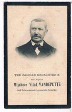 Bp. Vandeputte Vital. ° Nukerke 1851 † Nukerke 1909, Collections, Images pieuses & Faire-part, Enlèvement ou Envoi, Image pieuse