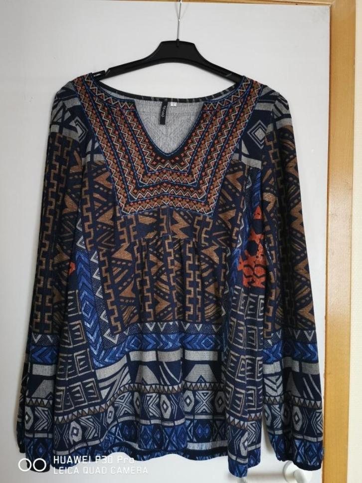 warm truitje met motieven - Paprika - maat 1, Kleding | Dames, Blouses en Tunieken, Zo goed als nieuw, Overige kleuren, Verzenden