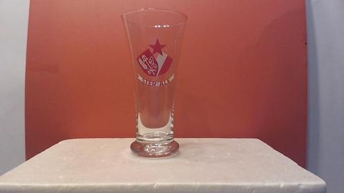 Ster Ale glas fluitje rood en wit embleem ster Ale witte let, Collections, Marques de bière, Enlèvement ou Envoi