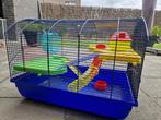Hamsterkooi - 2 niveau's, Dieren en Toebehoren, Knaagdieren en Konijnen | Hokken en Kooien, Ophalen, Gebruikt, Kooi, Hamster