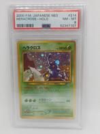 Pokemon Heracross Holo Japanese Neo PSA 8, Ophalen of Verzenden, Zo goed als nieuw