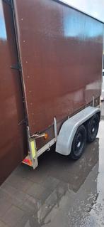Gesloten aanhangwagen dubbelasser 750kg, Auto diversen, Aanhangers en Bagagewagens, Ophalen of Verzenden