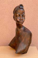 Afrikaanse buste., Antiek en Kunst, Ophalen