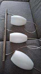 Hanglamp incl. LED-lampen, Huis en Inrichting, Lampen | Hanglampen, Ophalen, Gebruikt, Glas, 50 tot 75 cm