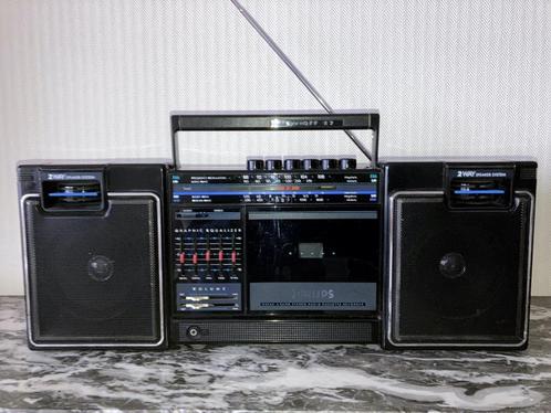 Philips D 8164/30 vintage stereo cassetteradio, K7 radio, Audio, Tv en Foto, Radio's, Gebruikt, Radio, Ophalen