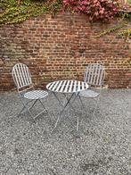 Table et chaise de jardin, Tuin en Terras, Tuintafels, Ophalen, Zo goed als nieuw, Rond, Metaal