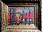 Constant Permeke '' Dorpsgezicht '' olieverf op paneel, Antiek en Kunst, Kunst | Schilderijen | Klassiek, Verzenden