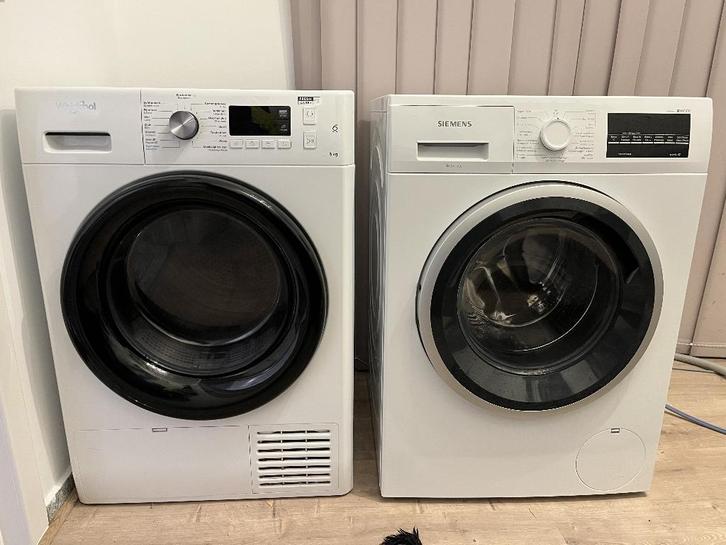 Siemens and Whirlpool lave-linge et sèche-linge, Electroménager, Lave-linge, Utilisé, Chargeur frontal, 8 à 10 kg, 85 à 90 cm