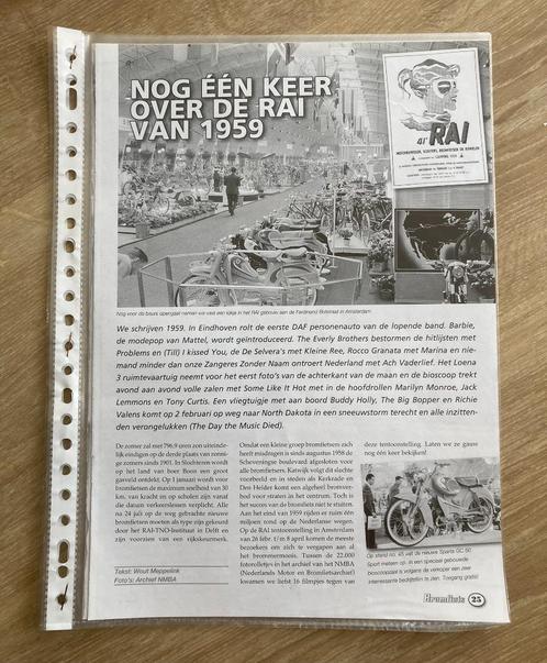 Unieke Map met documentatie RAI 1959 Bromfietsen, Fietsen en Brommers, Handleidingen en Instructieboekjes, Zo goed als nieuw, Verzenden