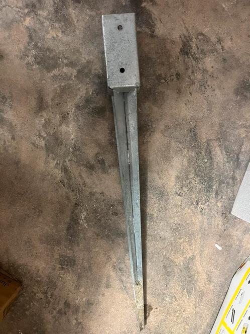 Paalhouder Pin (Brugse poort) 7 x 7, Doe-het-zelf en Bouw, IJzerwaren en Bevestigingsmiddelen, Zo goed als nieuw, Ophalen
